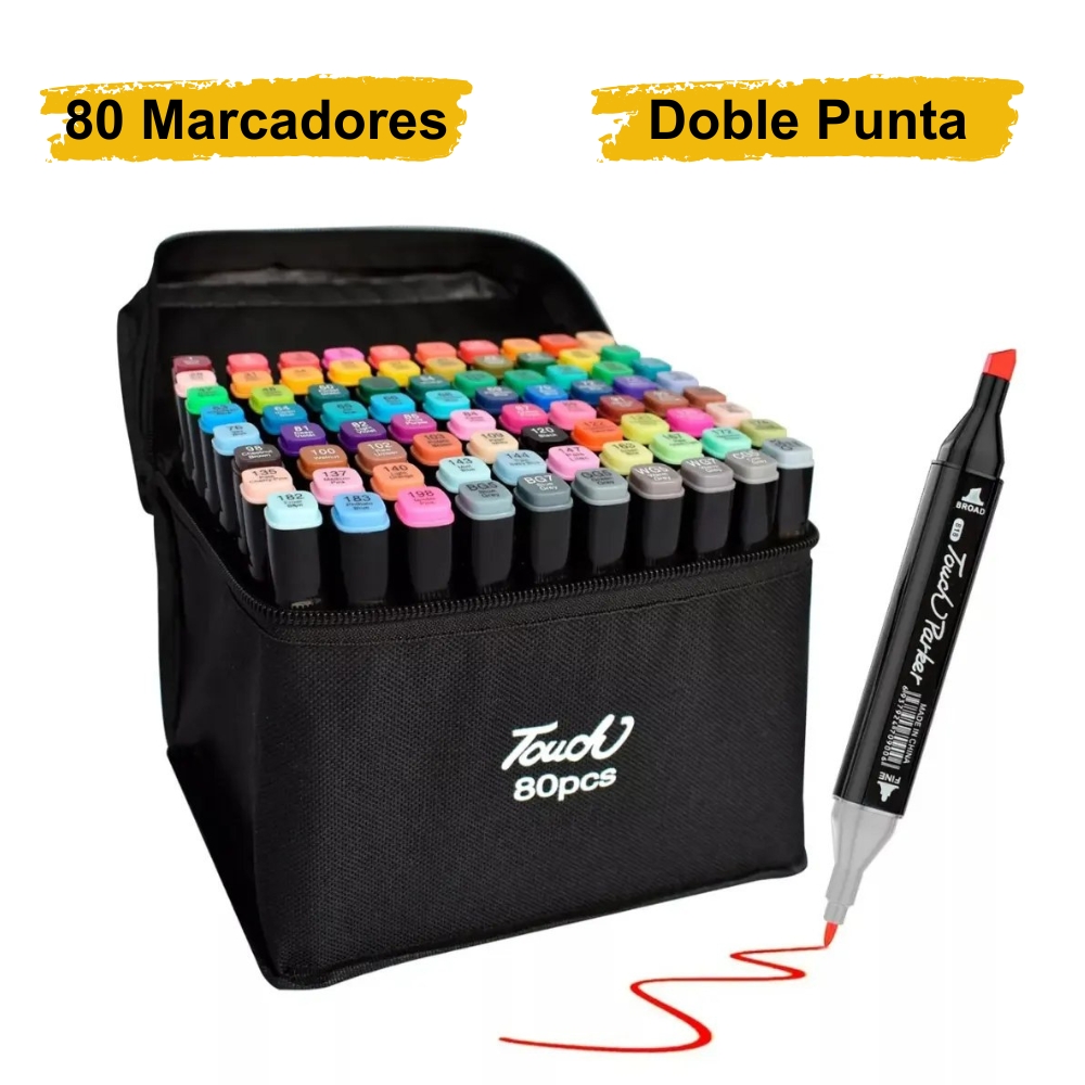 Marcador Doble Punta x80