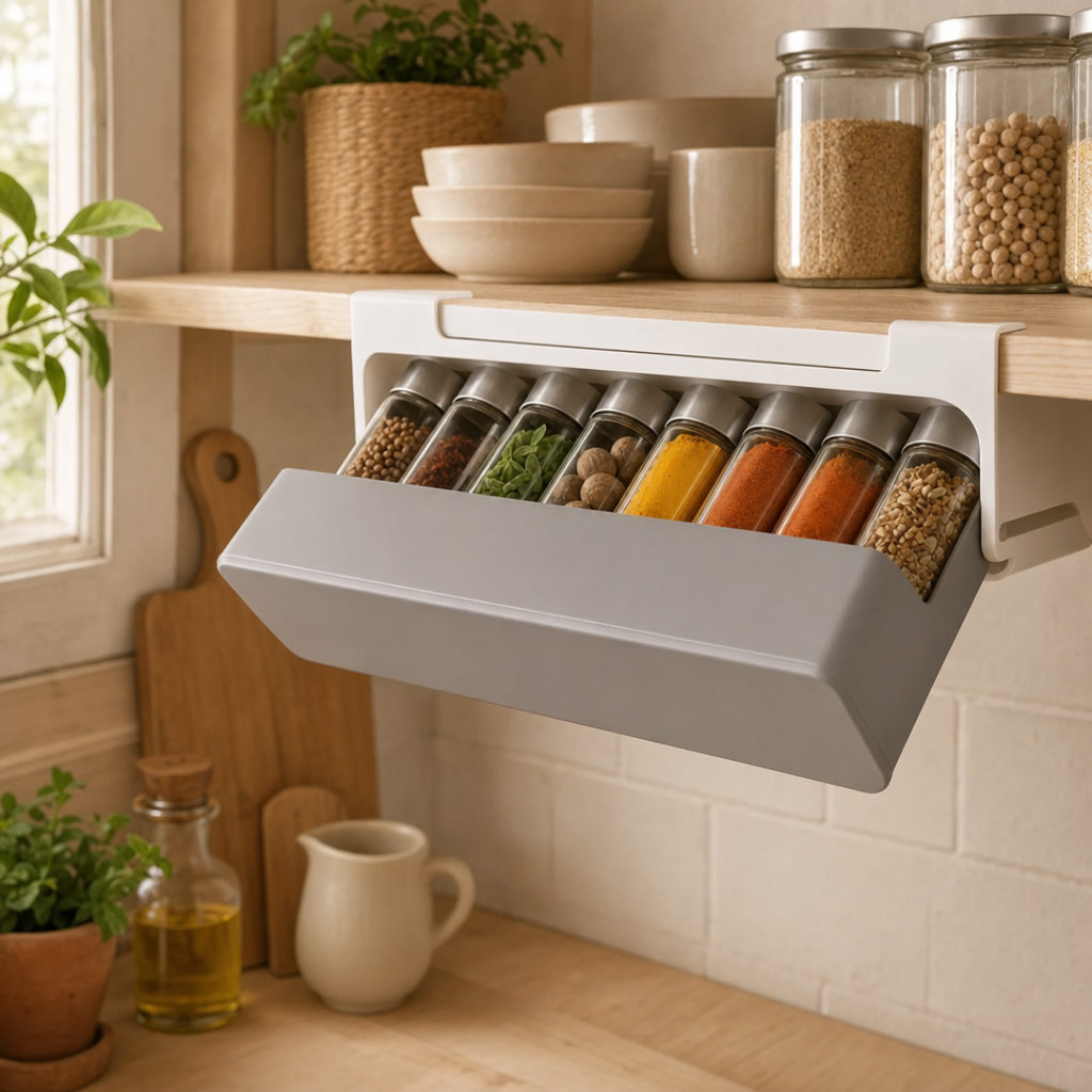 Estante plegable y colgable especiero